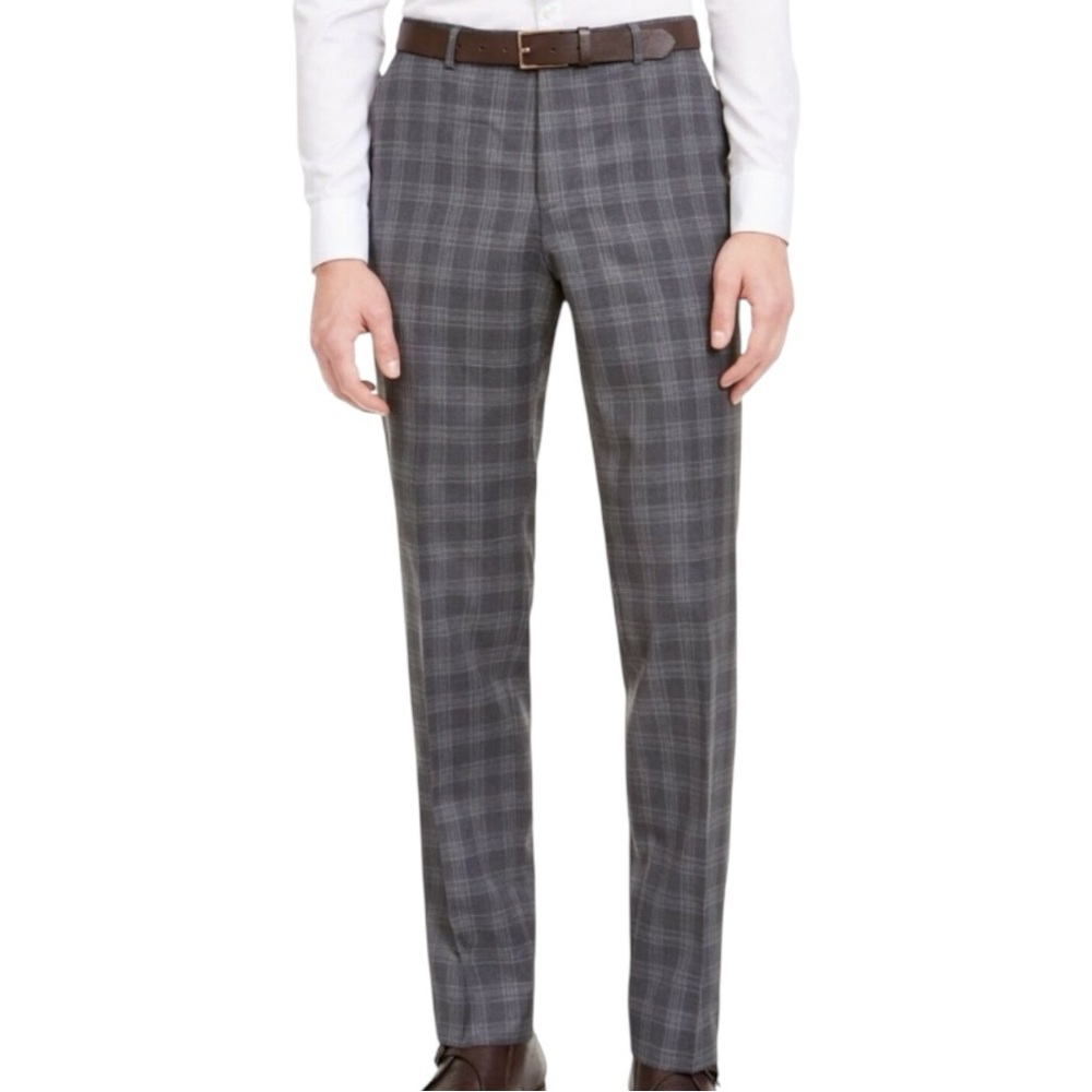 Hugo Boss Simmons Regular Fit Plaid Trouser Pants
